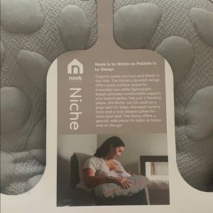Nook niche feeding pillow prop seat misty gray NEW